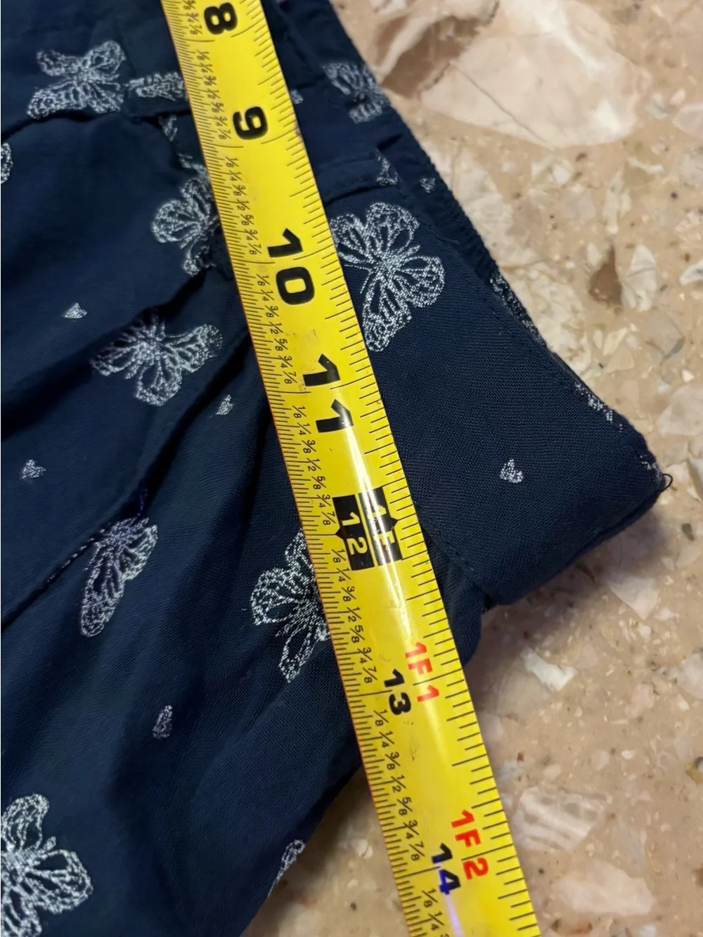 abercrombie Girls high rise Blue Butterfly trouser shorts